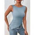 thumbnail image 7 of PRETTYGARDEN Womens Ruched Tank Tops Summer Sleeveless Slim Fit T Shirts Blouses Going Out Y2K Fashion Clothes, 7 of 7
