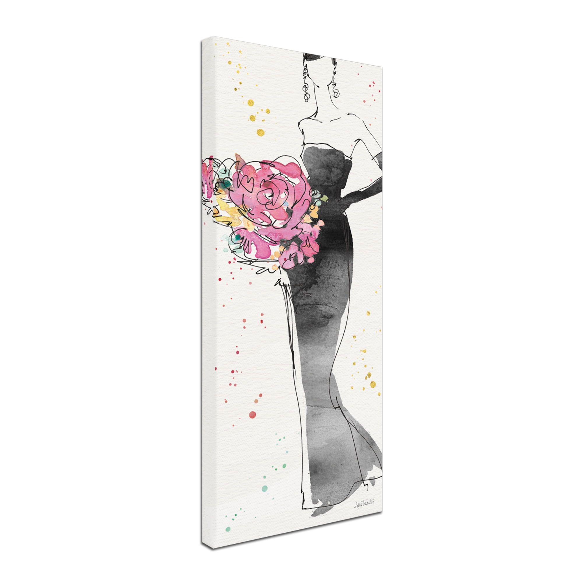 Trademark Fine Art 'Floral Fashion III' Canvas Art by Anne Tavoletti