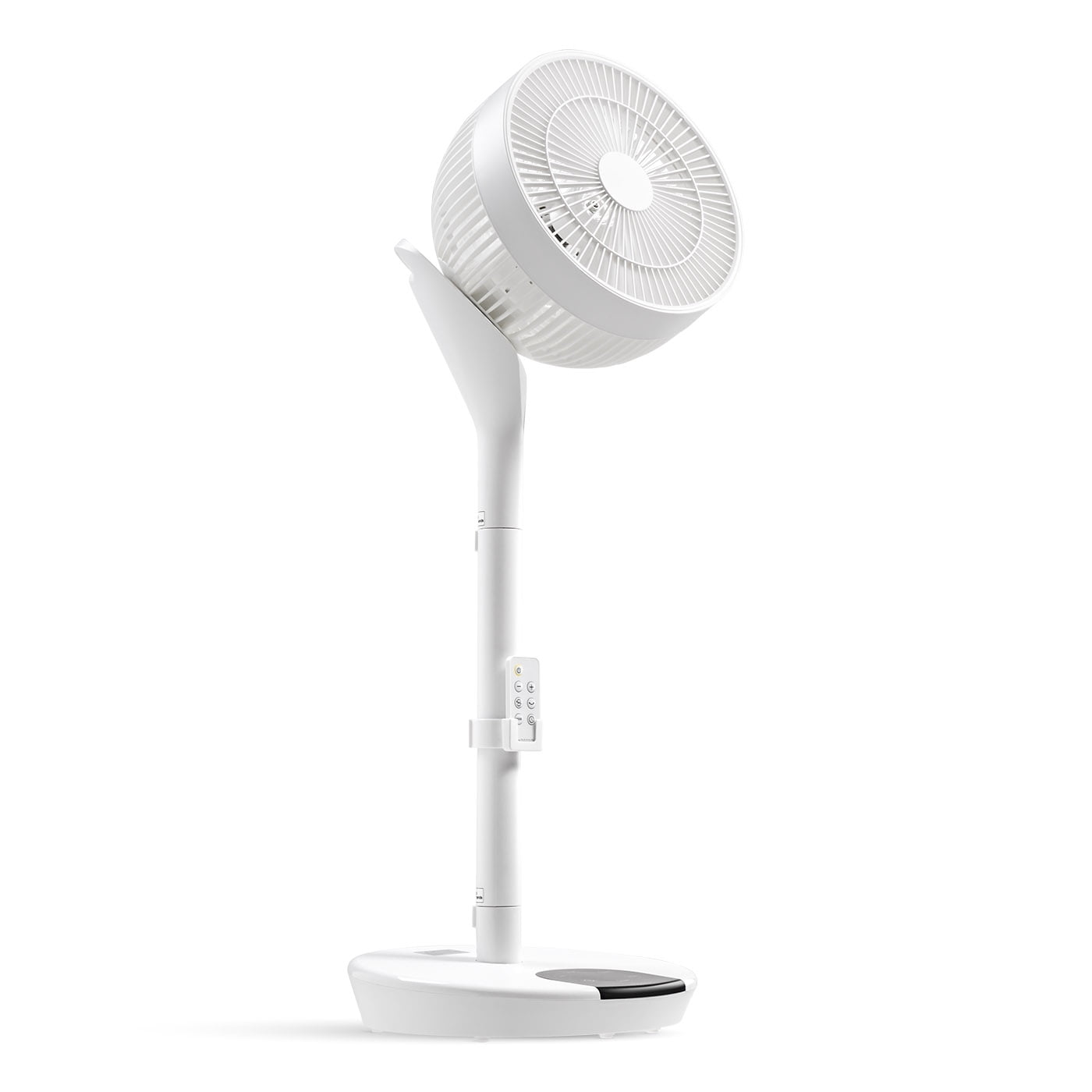 IRIS USA WOOZOO Fan, Pedestal Standing Fan with Remote, 360 Oscillating Fan, 12 Speeds, Low Noise, 8h Timer, Height Adjustable, White/Gray