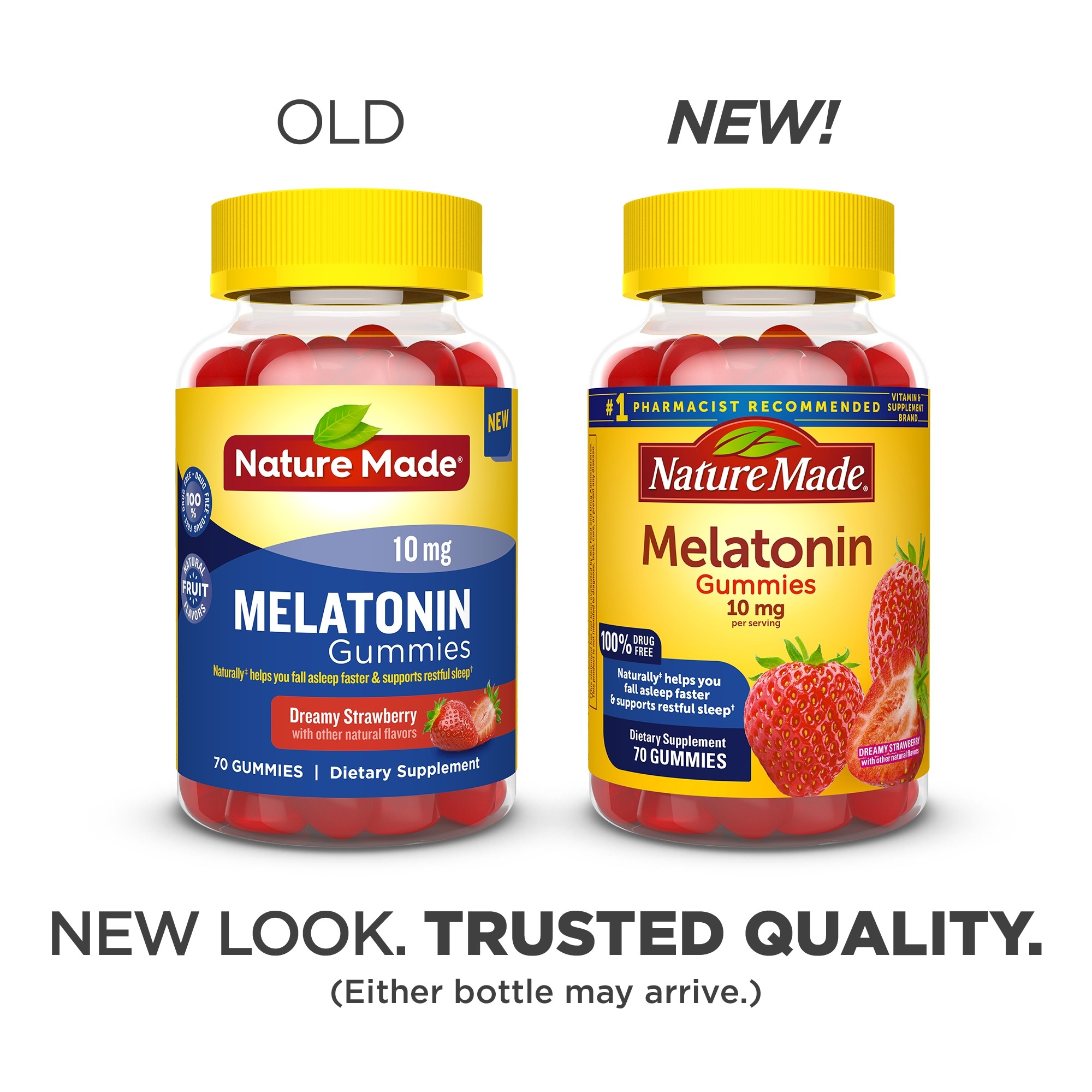 Nature Made Melatonin 10 Mg Gummies 70 Count Of Melatonin Gummies For Supporting Restful Sleep Walmart Com Walmart Com