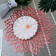thumbnail image 4 of Silver Round Placemats for Dinner Table Set of 6 Hollow-Out Vinyl Place Mats for Kitchen Table Decor Wedding Accent Centerpiece Heat Resistance Washable PVC Non-Slip Table Mats, 4 of 7