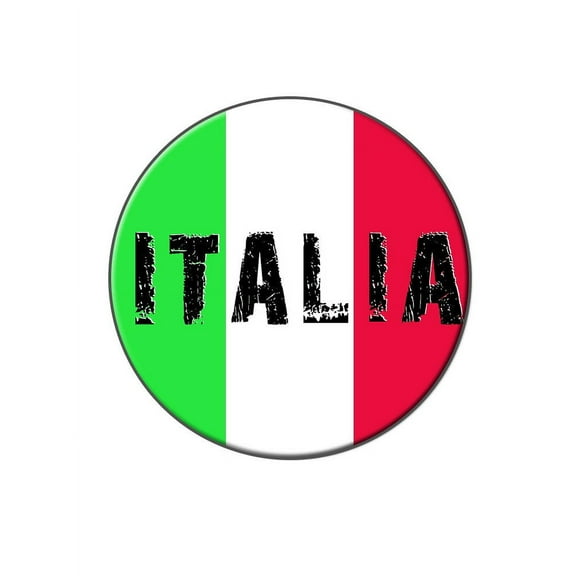 Italia - Italy Italian Flag Lapel Hat Pin Tie Tack Large Round