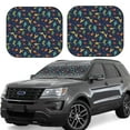 thumbnail image 6 of Kdxio Shells And Seaweed Print 2-Piece Sun Shade Front Windshield - Foldable Car Front Window Sunshades For Most Sedans Suv Truck, 6 of 6