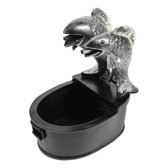 HOMEMAXS Fish Tank Waterfall Fountain Circulating Water Resin Jar Hydroponic Vase Water Fountain