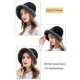 thumbnail image 5 of Sombrero de pescador peludo de invierno para mujer, sombrero cloche de piel sintética con ala enrollada y forro polar, 5 of 5