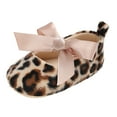 Toddler Shoes Boys Kids Girls Cute Leopard Print Tie Soft Anti Shoes