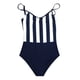 thumbnail image 3 of Gibobby Trajes de Baño para Mujer Una pieza Swimmit Backless Sexy Sling Ladies Retro Striped Women Swimswears(Marina,XL), 3 of 5