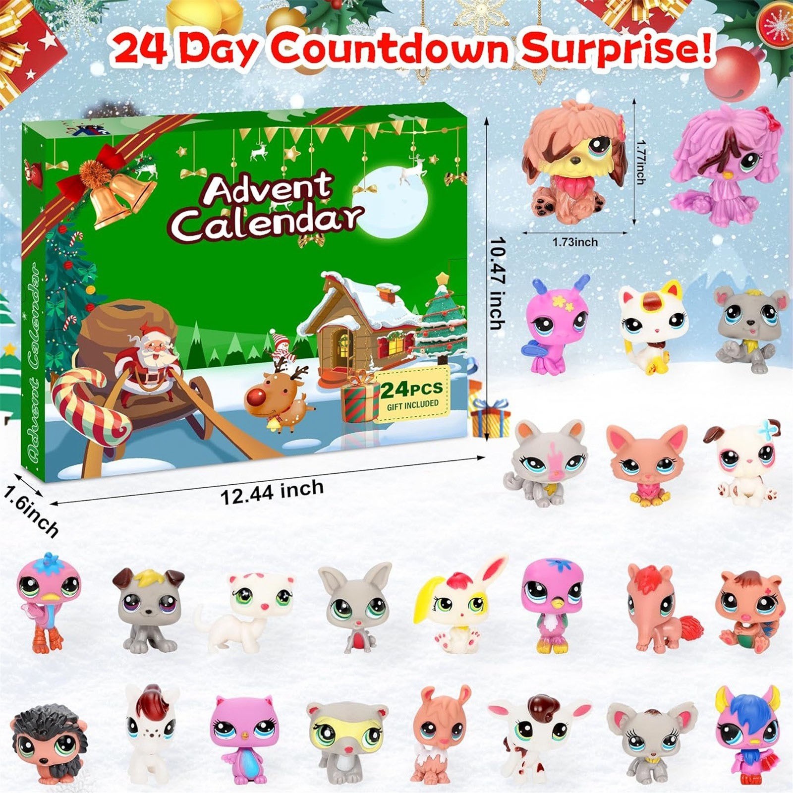 Qianvly 24 Days Of Furry Fun Littlest Pet Shop Advent Calendar 2024