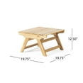 thumbnail image 4 of GDF Studio Bowie Outdoor Acacia Wood Side Table, Teak, 4 of 8