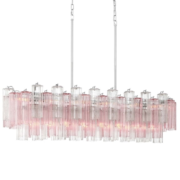 Crystorama Lighting Group ADD-317-CH-SP Addis 14 Light 52" Wide Linear Chandelier - Chrome