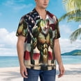 thumbnail image 3 of Lsque giant bass with big muscles Pattern Hawaiian Shirt for Men Unisex Summer Beach Casual Short Sleeve Cotton Linen Button Down Shirts,Small, 3 of 7