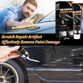 thumbnail image 4 of Car Scratch Remover Paste Kit, Auto Paint Scratch Repair Polishing Wax, Vehicle Swirl & Paint Scuff Fixer with Cloth & Sponge for All Paint Finishes (1PC), 4 of 7