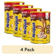 (4 pack) Nestle Nesquik Chocolate Flavor Powder Stir In Drink Mix Canister, 38 oz Canister, 83 Servings