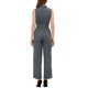 thumbnail image 3 of INSPIRAR CHIC Mono sin mangas con botón y cintura atada para mujer M Gris, 3 of 7