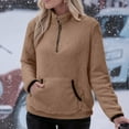 thumbnail image 6 of Ounisa Women's Half Zip Sherpa Fleece Pullover Warm Oversized Sweatshirts Soft Fuzzy Jackets for Fall Winter 2025, 6 of 7