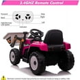 thumbnail image 2 of Acekid Ride Ons,12V Ride on Excavator with Remote Control,Electric Construction Vehicle with Bucket for 3-6 Years,7LED Headlights,Horn,2+1 Gear Shift,Bluetooth,Music,EVA Tire,Rose Red, 2 of 7