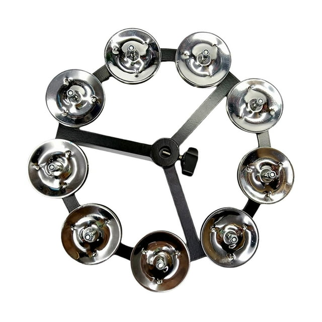 ZLight Drum Cymbals Hi Hat Tambourine Bells Instrument Durable Single Mountable Percussion Silver Single Silver 15.5cm