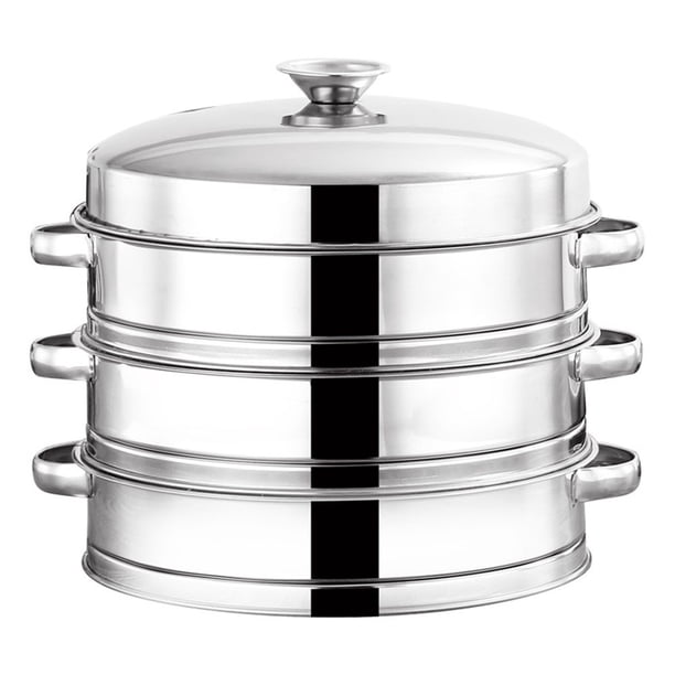 Inovra - Cuit-vapeur En Acier Inoxydable 27 Cm Pour La Cuisine Marmite A Soupe Double Couche
