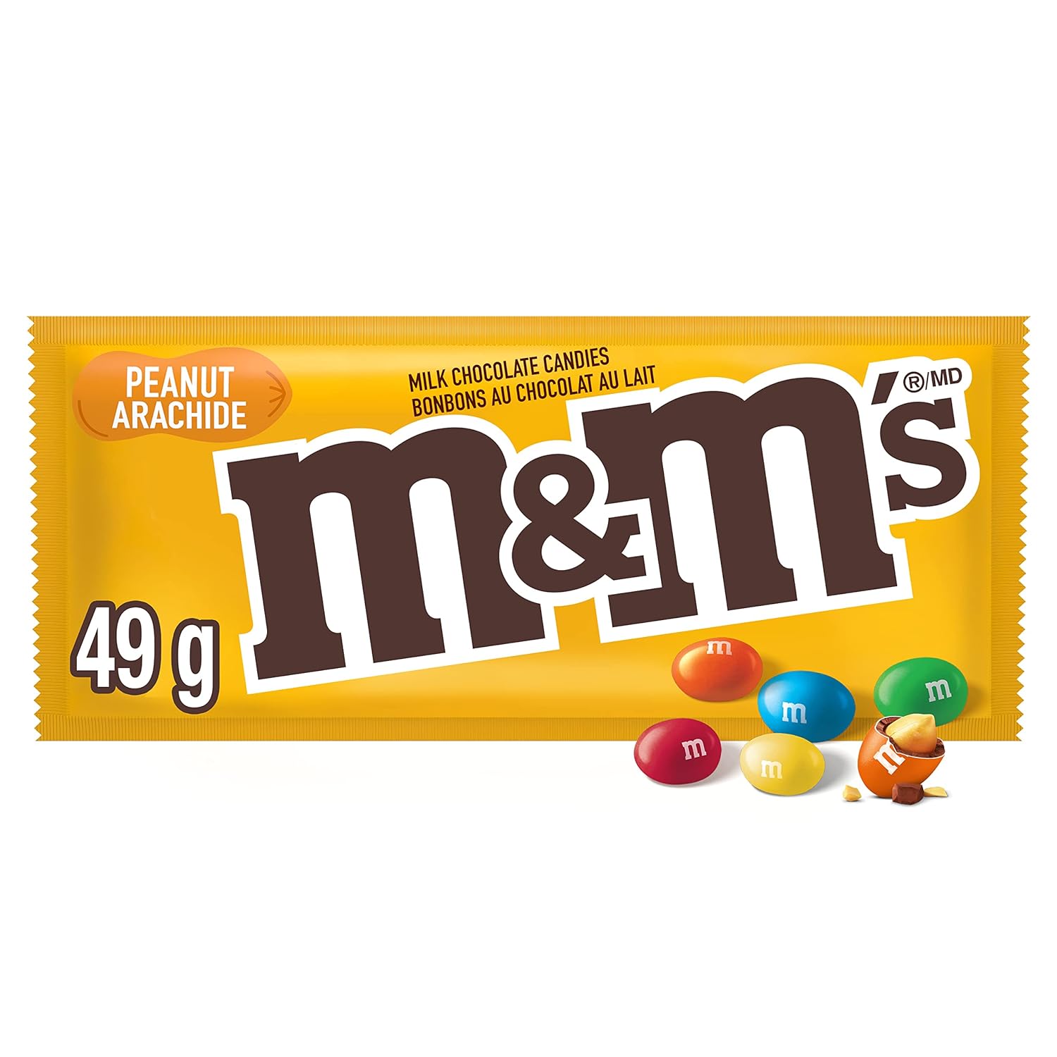 M&M's Peanut Candies (49g/1.7 oz.) per pack, 24-Count