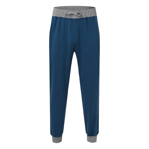 Vedolay Mens Pants 2023 Linen Pants Loose Fit Solid Pant Lightweight Blue,XL