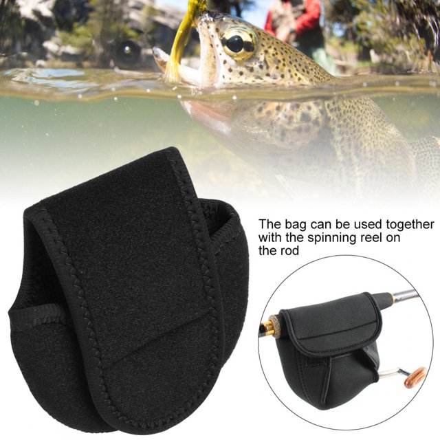 Funda Protectora Para Carrete De Pesca, Bolsas Para Ruedas De Pesca Pequeñas Y Compactas, Nailon Negro Para Tienda De Aparejos De Pesca, Pesca En El Mar, Entusiasta De La Pesca Al
