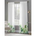 thumbnail image 3 of Sheer Curtains 84 inches Long 2 Panels Set Watercolor Shamrock Print Light Filtering Sheer Drapes Rod Pocket Window Curtains for Living Room/Bedroom, Spring Watercolor Country, 3 of 8