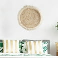 thumbnail image 5 of DwellJoy Handwoven 36 Boho Rattan Wall Art, Natural Fiber Circle Decor for Living Room, Bedroom, Home - Macrame Hanging Pendant, 5 of 6