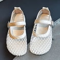 thumbnail image 6 of Yuncity Toddler Girl Sandals Solid Color Close Toe Soft Sole Buckle Mesh Lightweight Summer Breathable Leisure Outdoor Daily Wear Girl's Sandal Size 2.5-3 Years Beige, 6 of 8