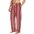 thumbnail image 6 of Logiee Stripes Red White Print Pajama Pants for Men,Men’s Pajama Bottoms,Mens PJ Pants with Pockets & Button Fly-Medium, 6 of 6