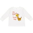thumbnail image 3 of Inktastic My Papa Loves me- cute giraffe Boys or Girls Long Sleeve Toddler T-Shirt, 3 of 5
