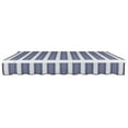 thumbnail image 4 of Awntech 12 Ft Maui Left Motorized Heavy Duty Patio Retractable Awning (144in x 9.25in x 120in), Navy/Gray/White Multi, 4 of 8