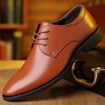 thumbnail image 4 of Zapatos de cuero transpirables para hombre, zapatos informales de cuero suave negro con parte inferior suave para primavera y otoño, ropa Formal de negocios para padrino, 4 of 5