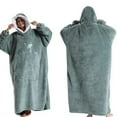 thumbnail image 4 of Shengyu Polyester Sweater Blanket With Pockets Fashionable And Warm Winter Essential Comfortable TV Blanket blue, 4 of 6