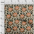 thumbnail image 2 of oneOone Tissu Flex Coton Orange Floral Rétro Matériel de Robe Tissu Imprimé Tissu au Mètre 40 Pouces de Large, 2 of 5