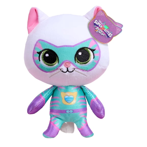 SuperKitties Small 6.5-Inch Plush Bitsy Stuffed Animal – Su-Purr Wild Outfit
