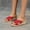 Red, variant on WIZUTIZ Womens Shower Shoes Walking Comfort Vintage Sandals Women Summer High Heel Sandals Wedge Sandals Shower Shoes Knitted BOHO Beach Shower Shoes Outdoor Non-Slip Sandals Mom Christmas Gifts