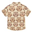 thumbnail image 2 of Dailycode Small Short Sleeve Button Down Shirts Cute Happy Groundhog Casual Shirt 3-10 Years, 2 of 9
