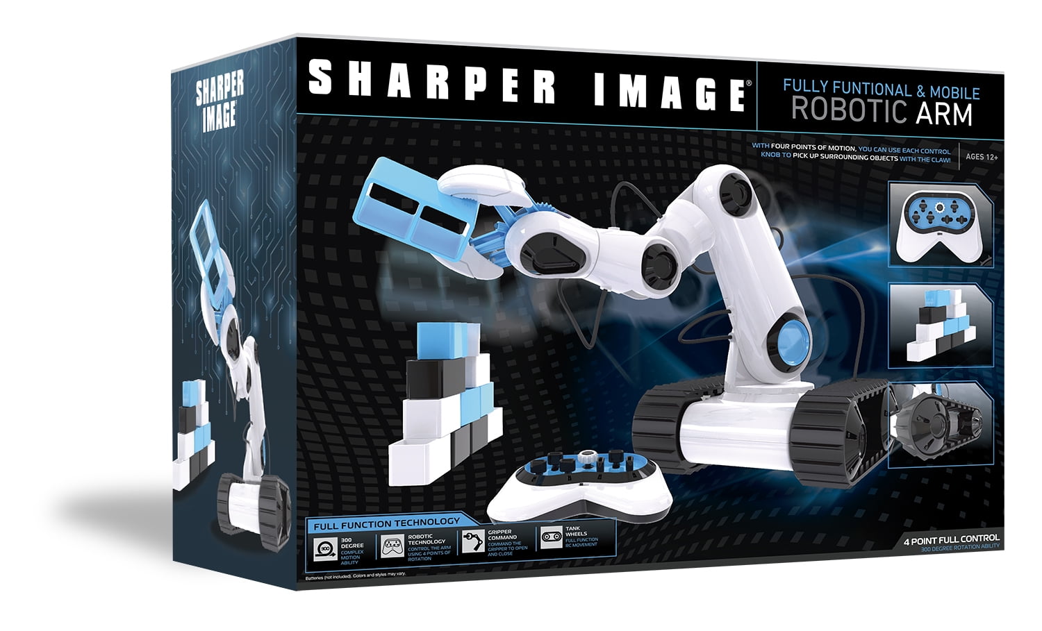 SHARPER IMAGE Full Function Wireless Control Robotic Arm Toy with Spotlight, 