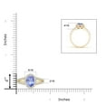 thumbnail image 4 of ANGARA Natural Oval 1.25 ct Tanzanite Split Shank Halo Ring in 14K Yellow Gold for Women (Size-8x6mm) | December Birthstone, Birthday, Anniversary, Jewelry Gift for Women | Natural Tanzanite Ring, 4 of 4
