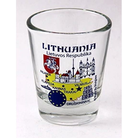 Lithuania EU Series Landmarks and Icons Shot Glass