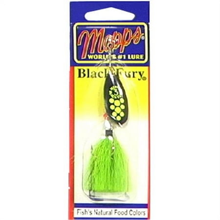 UPC: 0022141323879 | Mepps Black Fury Dressed Size 3 – 1/4 oz Chart Dot