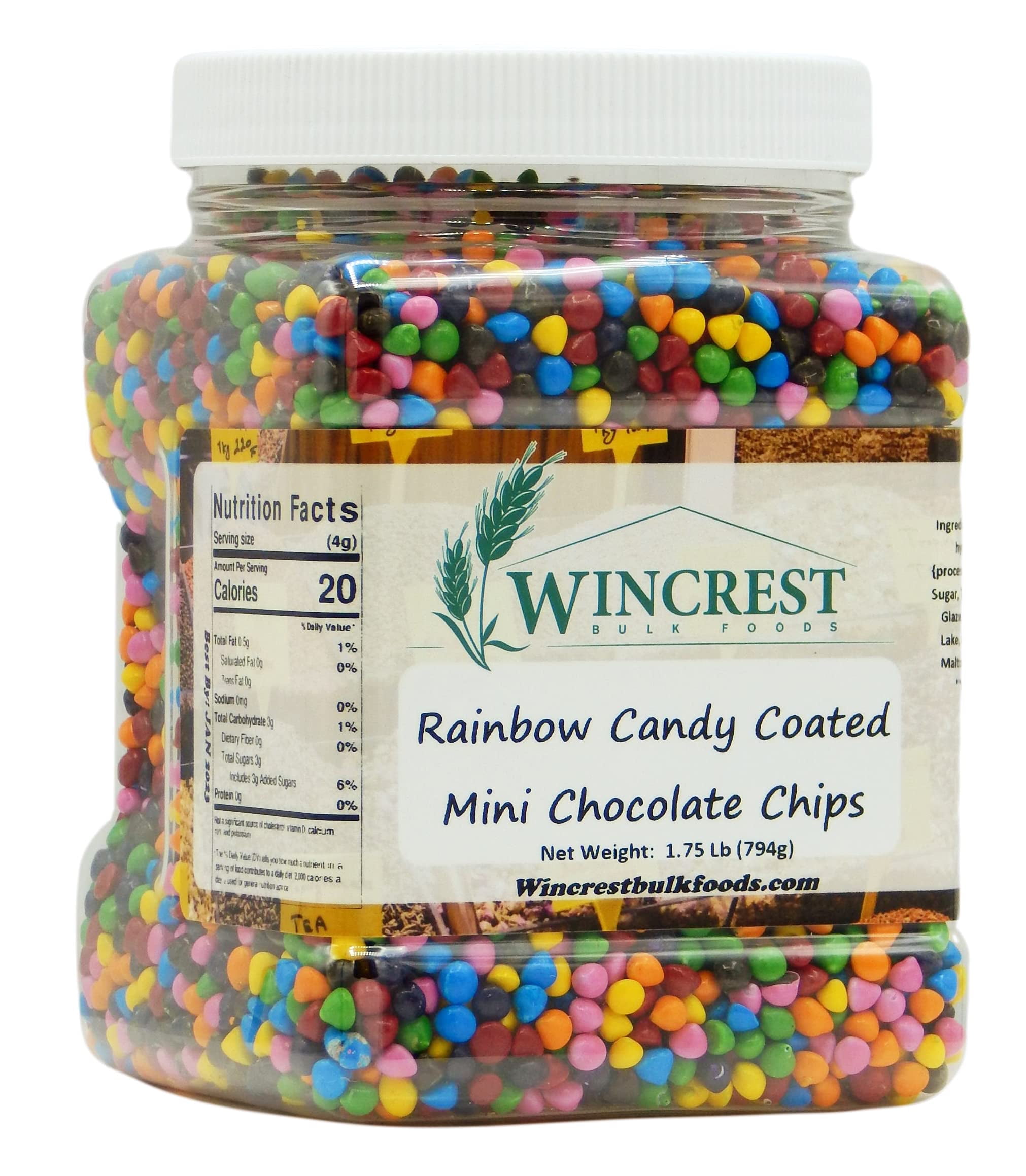 WinCrest Rainbow Candy Coated Chips Edible Baking Decorations 1.