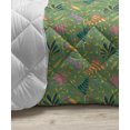 thumbnail image 3 of Botanical Down Alternative Comforter, Vintage Leaf Engraved Sketch Herbs Forest Chestnut Kernel Conifer Oak, Microfiber Quilt for All Season, 5 Sizes, Olive Green and White, by Ambesonne, 3 of 3