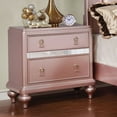 thumbnail image 3 of Contemporary Rose Gold Full Size Bed 6pc Set Dresser Mirror Nightstand Chest Padded HB Tufted Bedroom Furniture Solid wood, 3 of 7