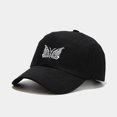 thumbnail image 4 of 2021 Algodón mariposa bordado Casquette Gorra de béisbol Sombreros ajustables del Snapback para hombres y mujeres 58, 4 of 5