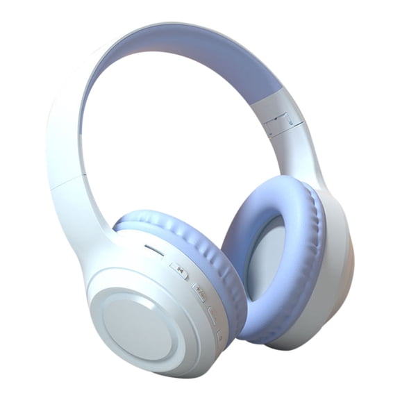 ANC Wireless On-Ear Bluetooth Headphones, Active Noise Cancelling, 60 Hours Battery, Sweat Water Resistant, Foldable Durable Travel Ready, Microphone for iPhone Android - True Black,Light Blue