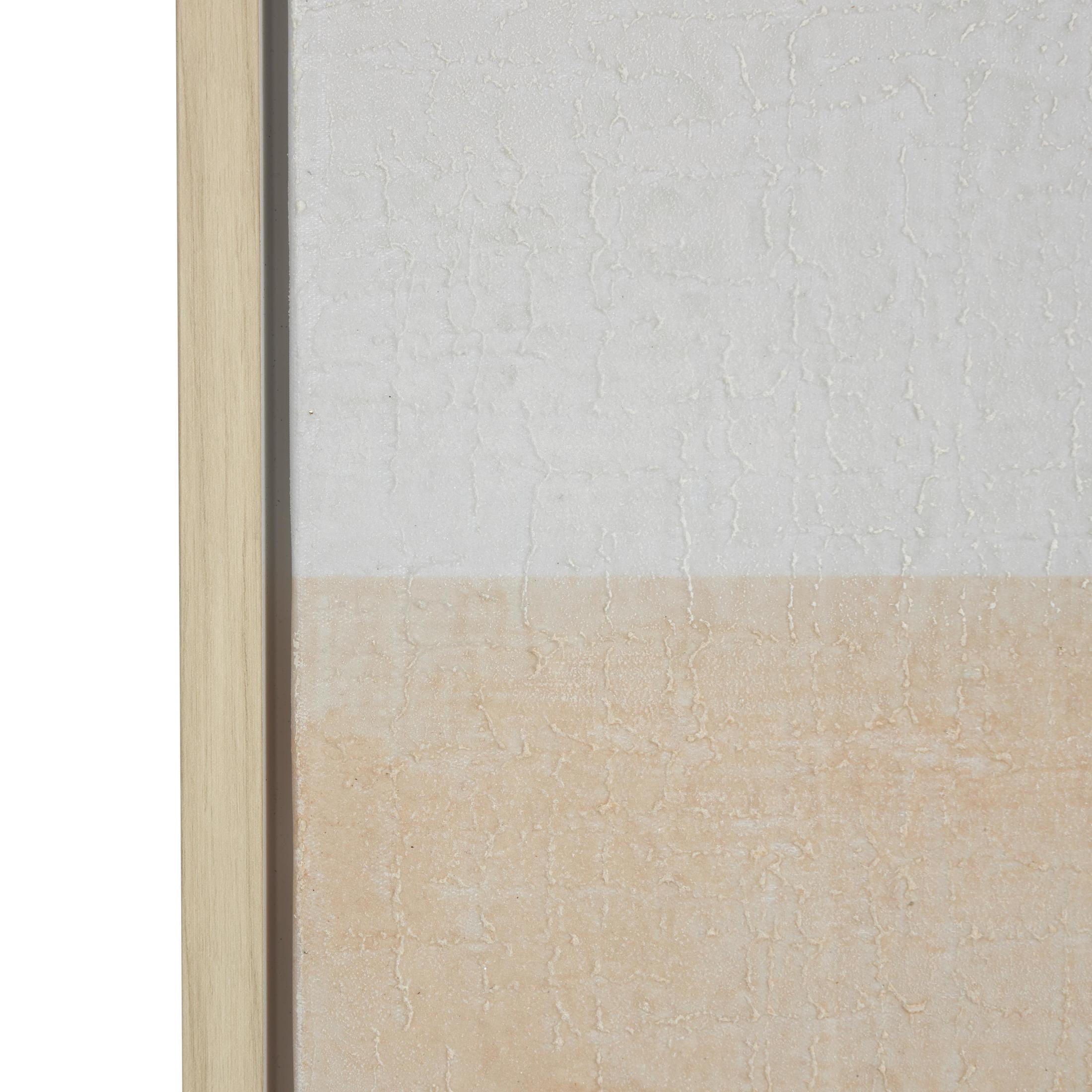 36" x 47" Mid Century Modern Shape Geometric Framed Wall Art with Pink and Sage Accents, by DecMode