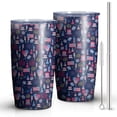 thumbnail image 1 of Gobelet Isolé 20oz, Gobelet de Voyage avec Couvercle, Porte-Gobelet Tasse de Voyage Amicale, Contenant Isotherme en Acier Inoxydable, Gobelet 20 Oz, Tasse à Café Réutilisable Isolée avec Couvercle (Jour de l'Indépendance), 1 of 6