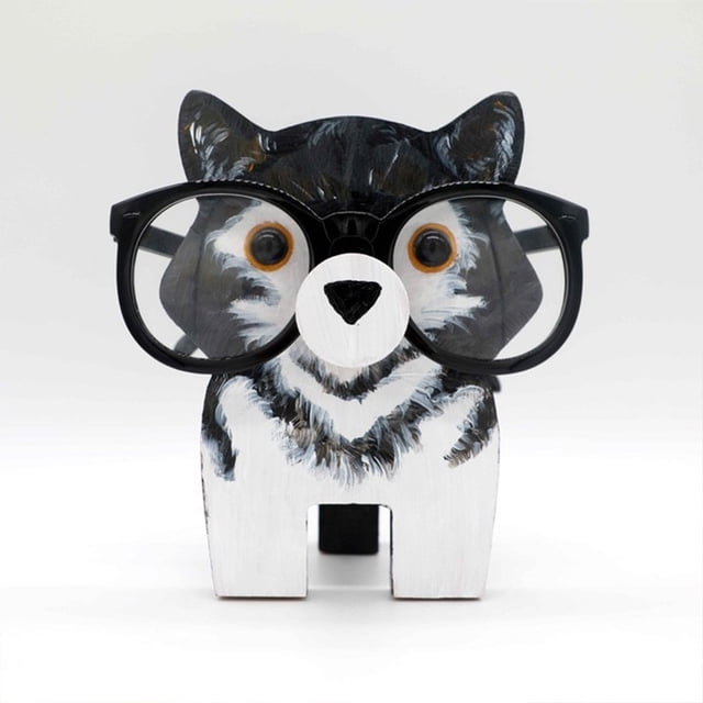 Xihbxyly Marco de Madera para Gafas, Diseño de Animal Tallado a Mano, Organizador de Escritorio Compacto, Almacenamiento Decorativo para Gafas, Joyas y Relojes, Idea de Regalo Única, Tamaño 15 X 15 C