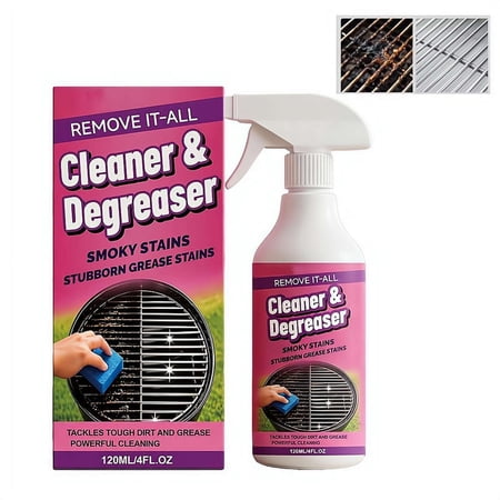 Fast Acting Heavy Duty Grill Degreaser Spray, 2026 New BBQ Grill Cleaner, Multi Functional Grease Remover for Outdoor Grills, Grills Cleaning Spray for Kitchen, Easy Off Oven Cleaner for Home